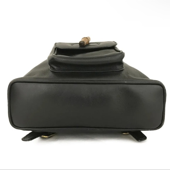GUCCI Small Bamboo Handle Black Leather Back Pack: A STUNNER! - Picture 6 of 11